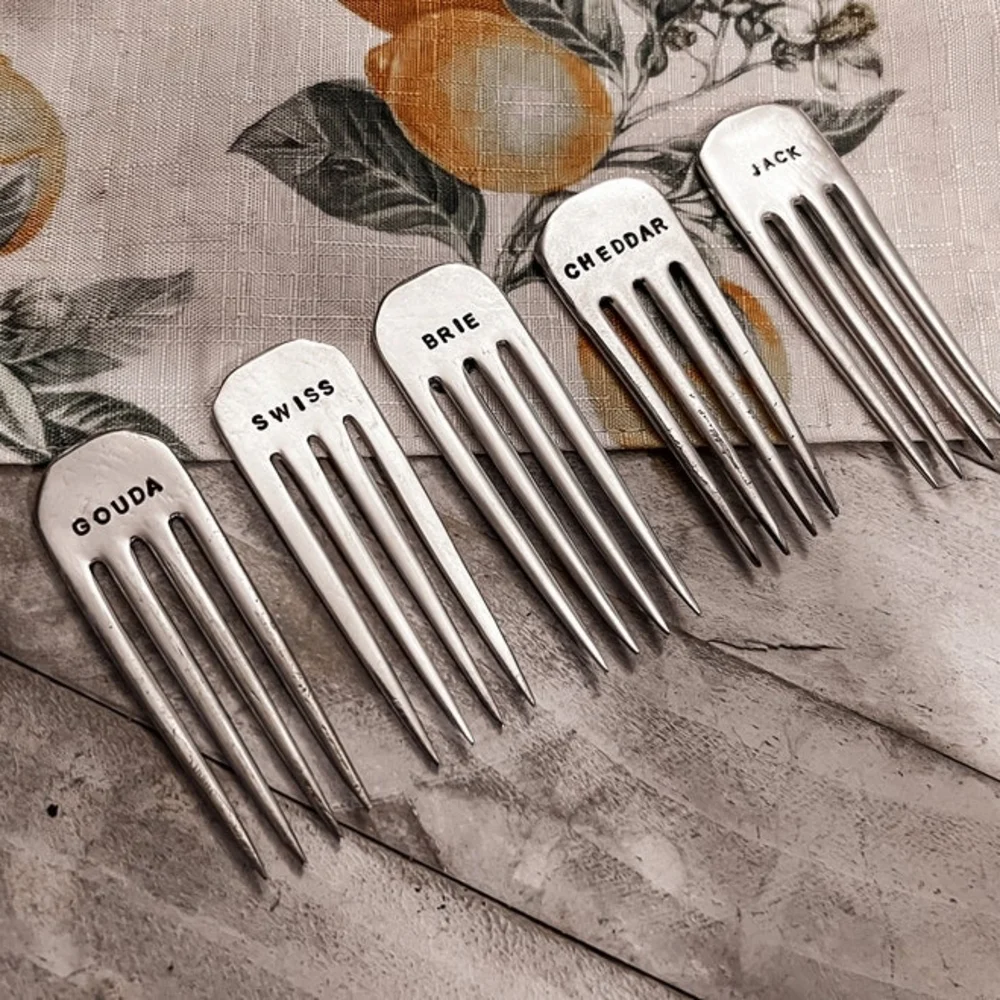 Silver Cheese Markers Set